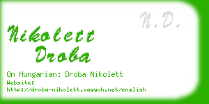 nikolett droba business card